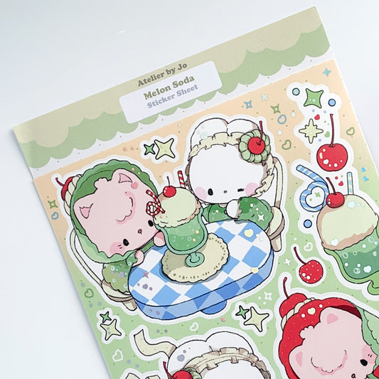 Atelier by Jo Melon Soda large sticker sheet b845