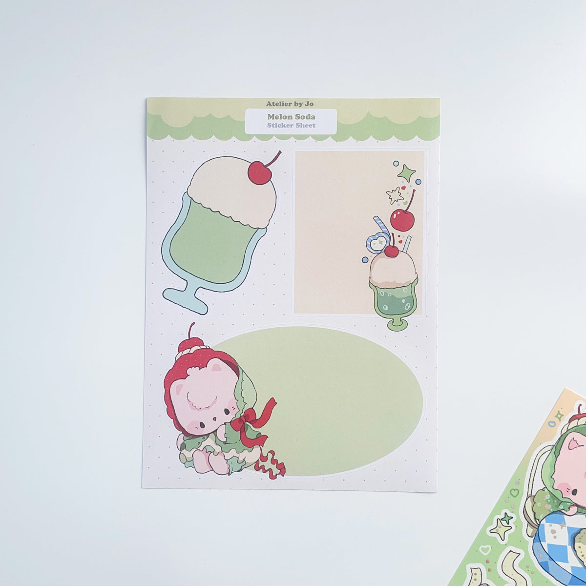 Atelier by Jo Melon Soda large sticker sheet b845
