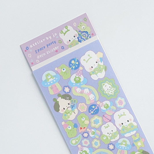 Atelier by Jo Space Party Deco Sticker Sheet b851