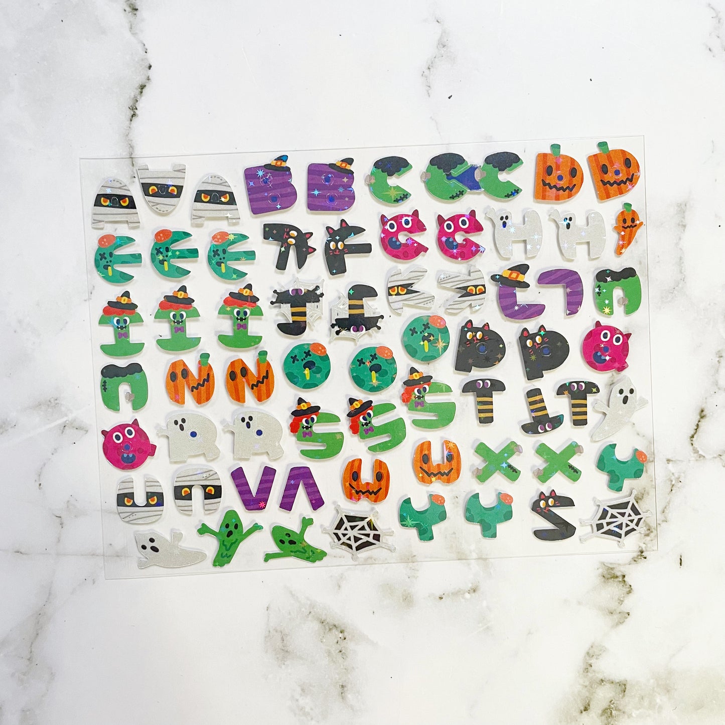 Dingamart Halloween letters sticker b644