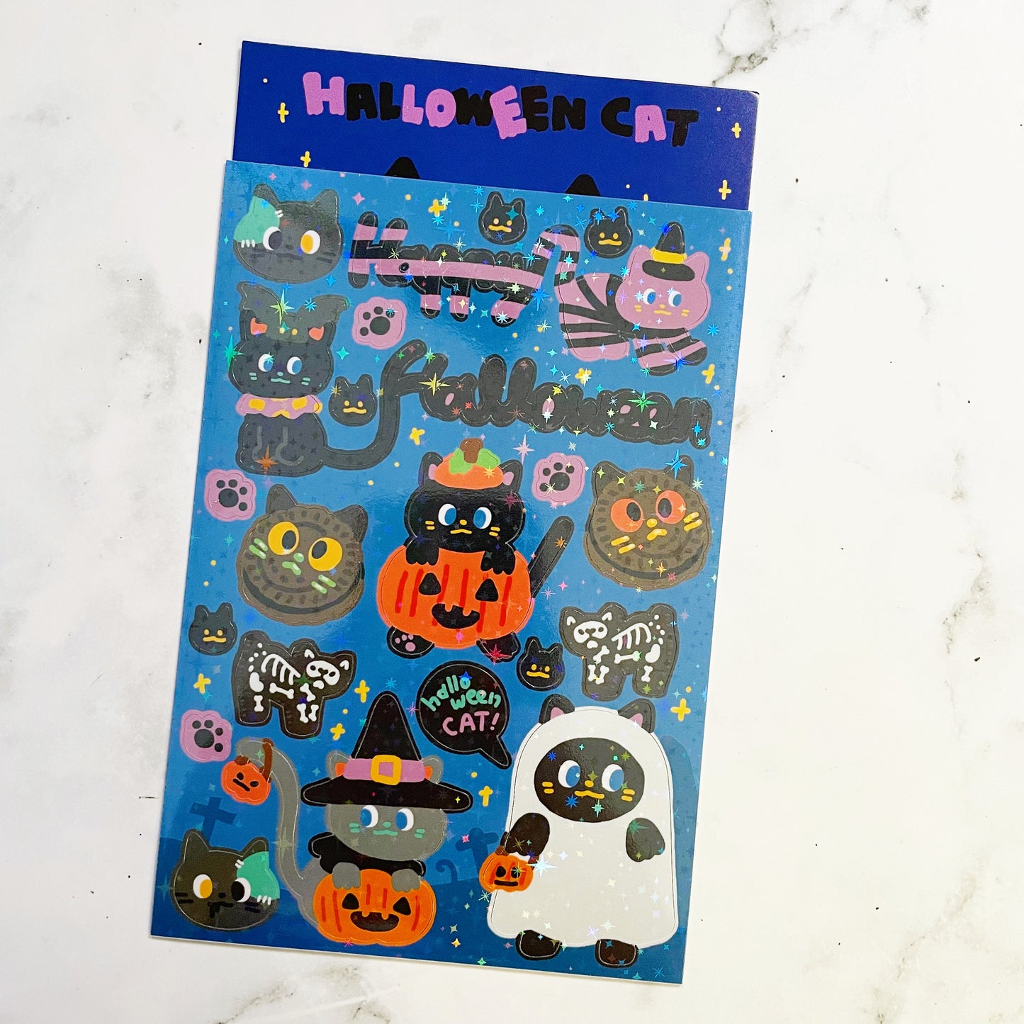 Dingamart Halloween Cat sticker B642