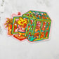 Turtle's Soup Cat Greenhouse Vinyl Sticker ts18
