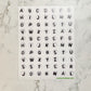 Giant circle letters vinyl sticker B608