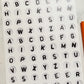 Giant circle letters vinyl sticker B608