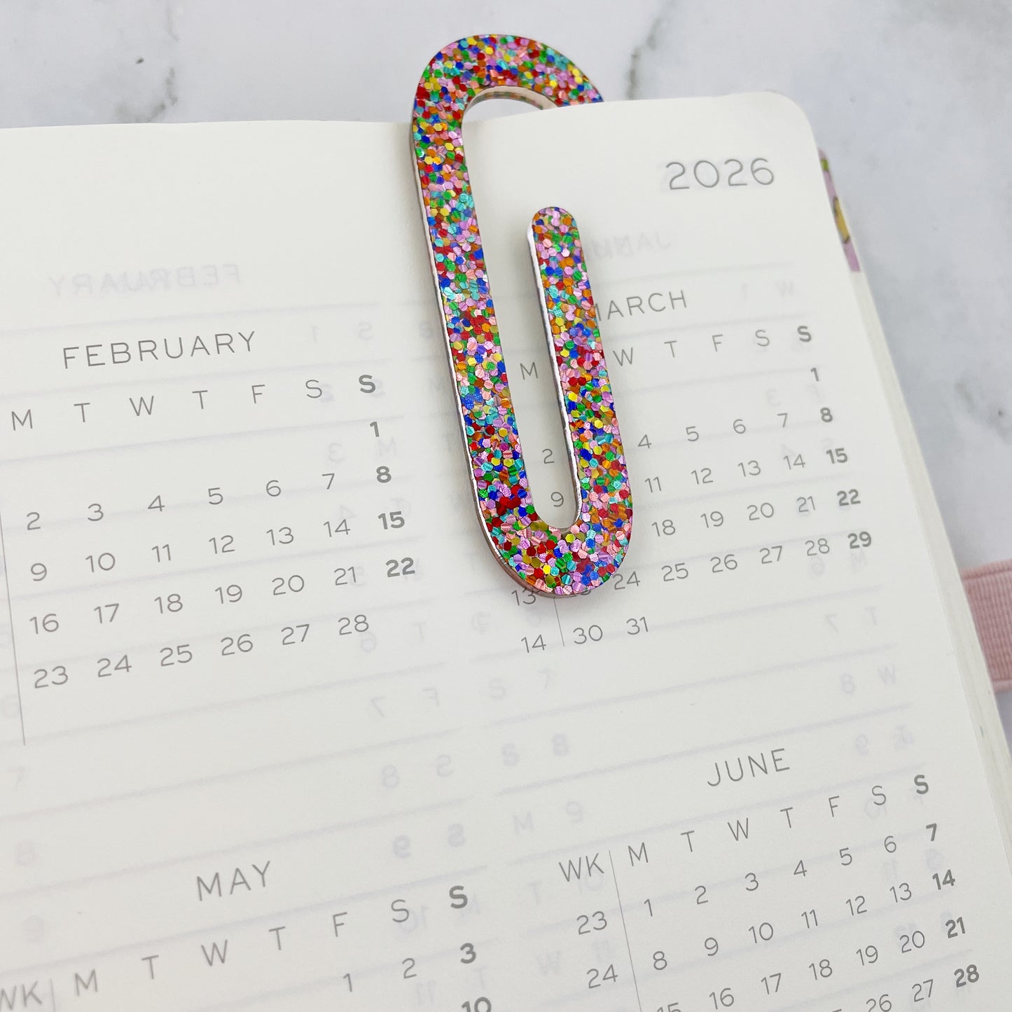 Jumbo Confetti Acrylic Paper Clip
