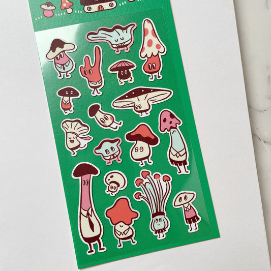 Nighty Night Funny Mushrooms sticker b601