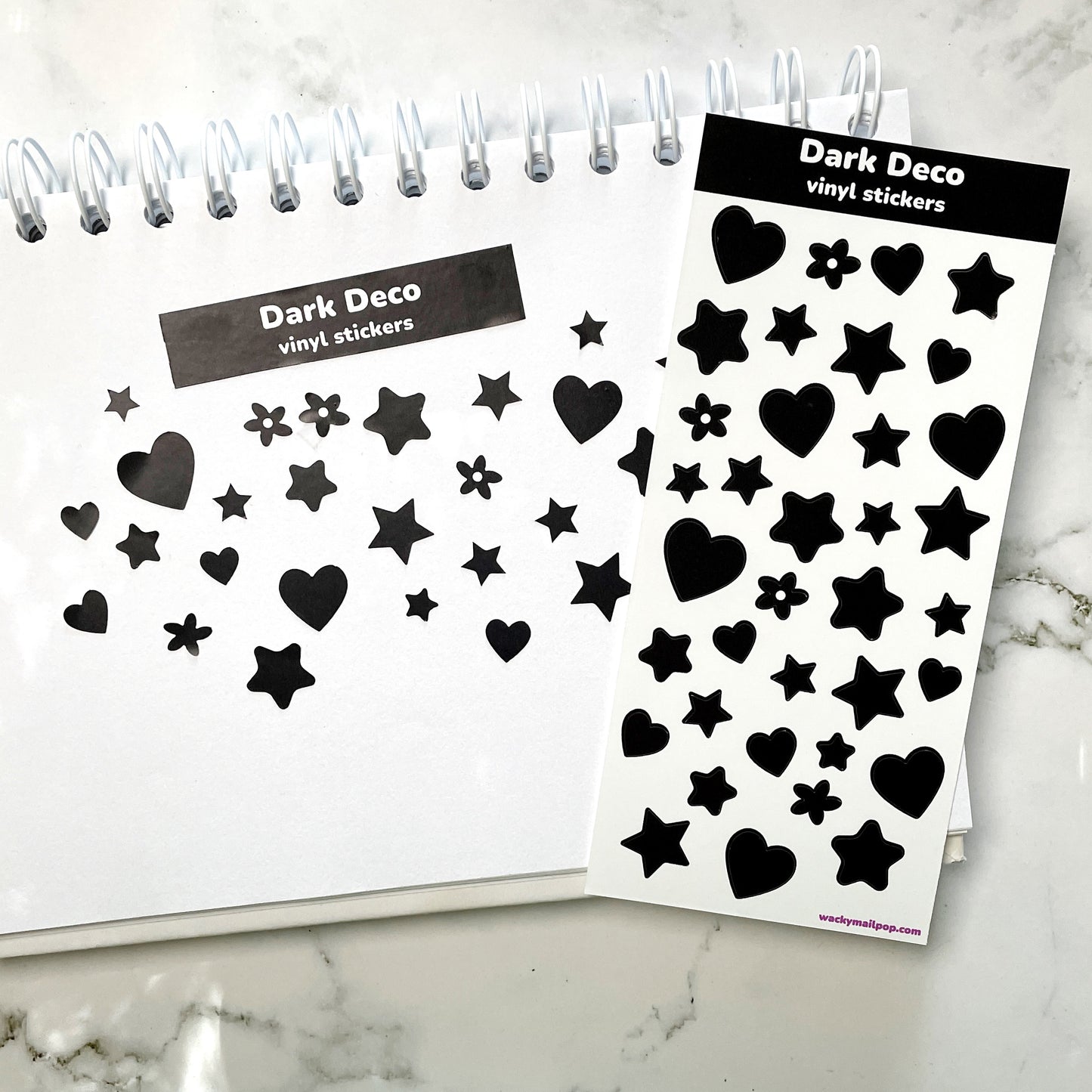 Dark Deco vinyl sticker sheet v20