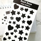 Dark Deco vinyl sticker sheet v20