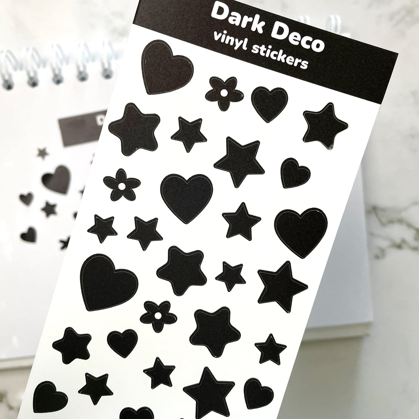 Dark Deco vinyl sticker sheet v20