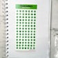 Green Circle Letters vinyl sticker sheet v23