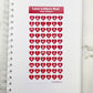 Love Letters Red vinyl sticker sheet