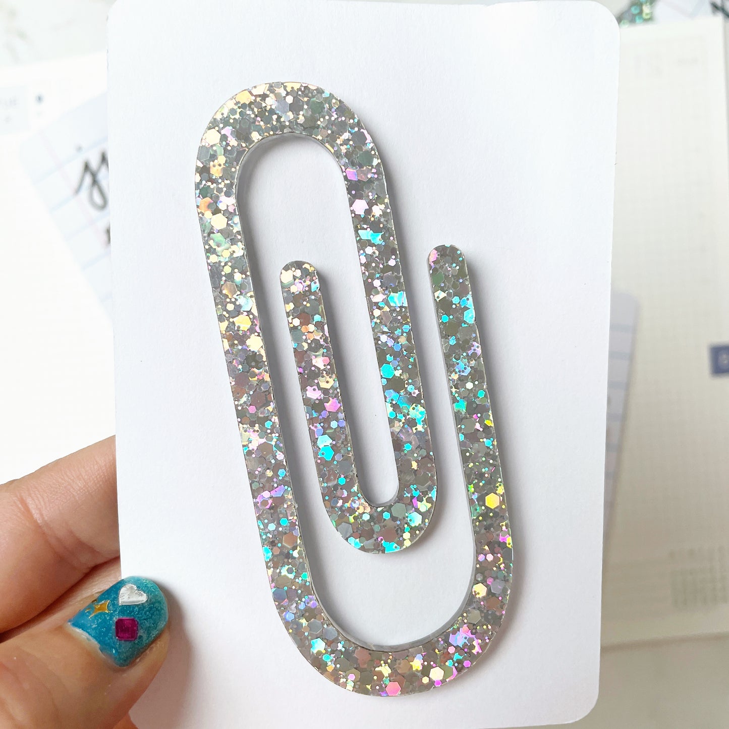 Jumbo Confetti Acrylic Paper Clip