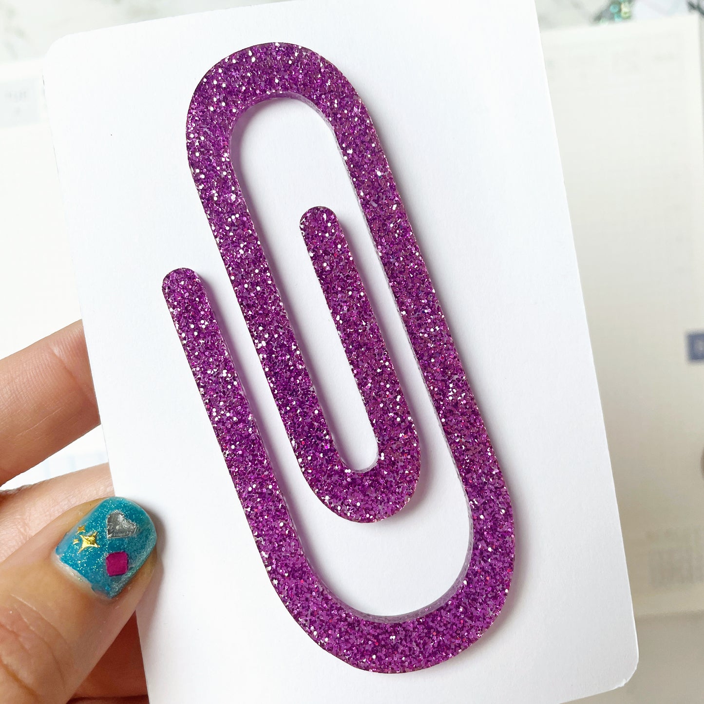 Jumbo Confetti Acrylic Paper Clip