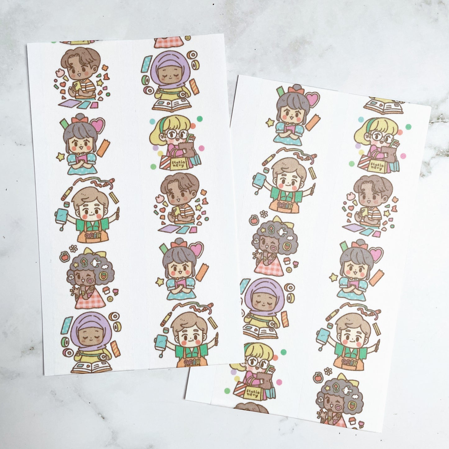 Rainbowholic x Chichilittle Stationery People Washi Tape W1