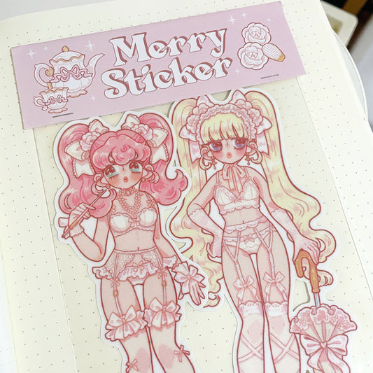 Natsuput Merry Girls Pastel Doll Stickers