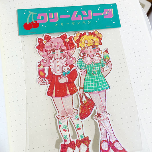 Natsuput Melon Soda Girls Dolls Stickers
