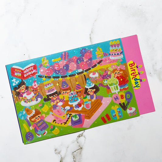 Dingamart Birthday Party sparkle sticker A971