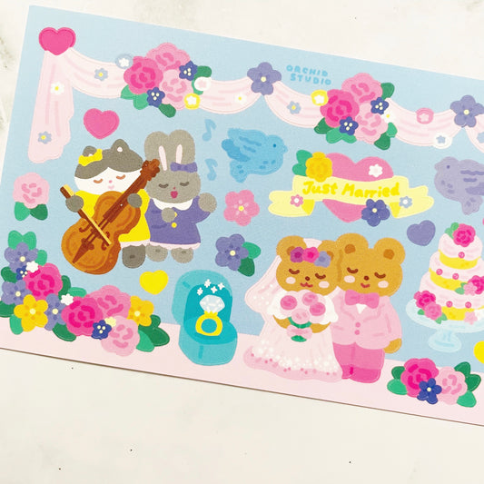 Orchid Studio Just Married sticker A211