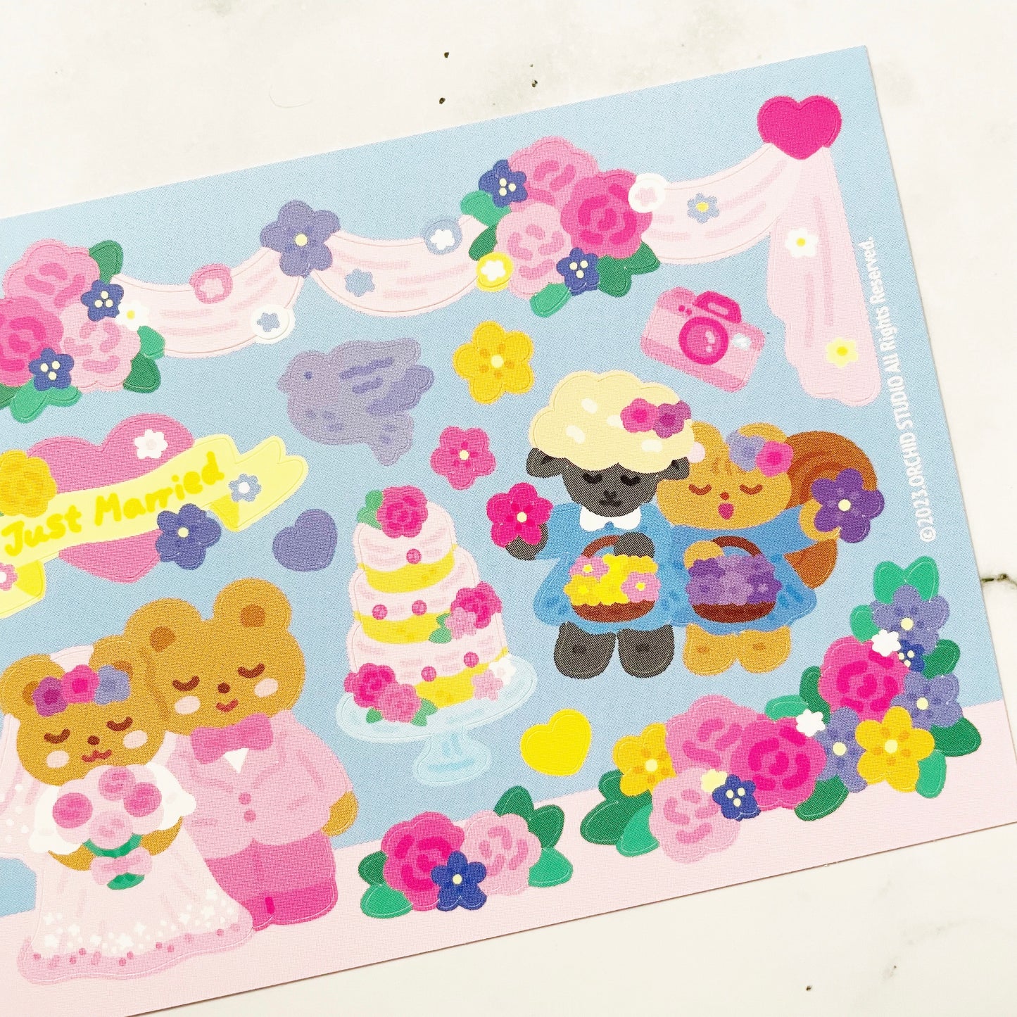 Orchid Studio Just Married sticker A211