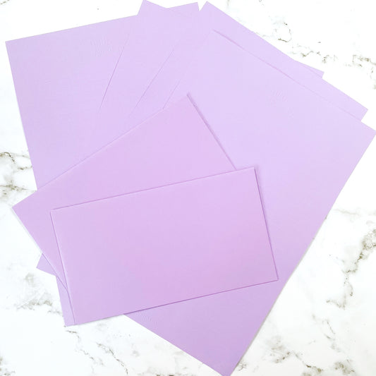 Orchid  Embossed Letter Set