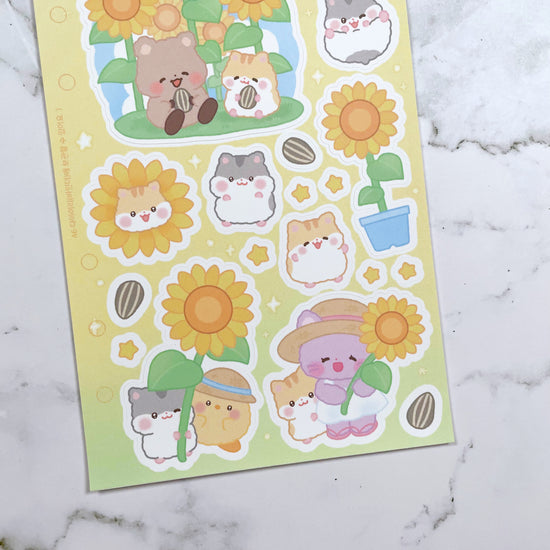 Rayeon Fancy Hamster and Sunflower sticker A316