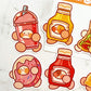 Hamzzi Cute Foods sticker pack 2 -A473