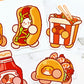 Hamzzi Cute Foods sticker pack 2 -A473