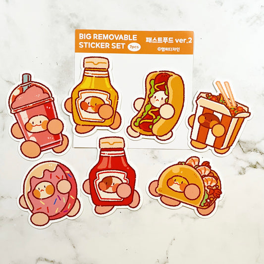Hamzzi Cute Foods sticker pack 2 -A473