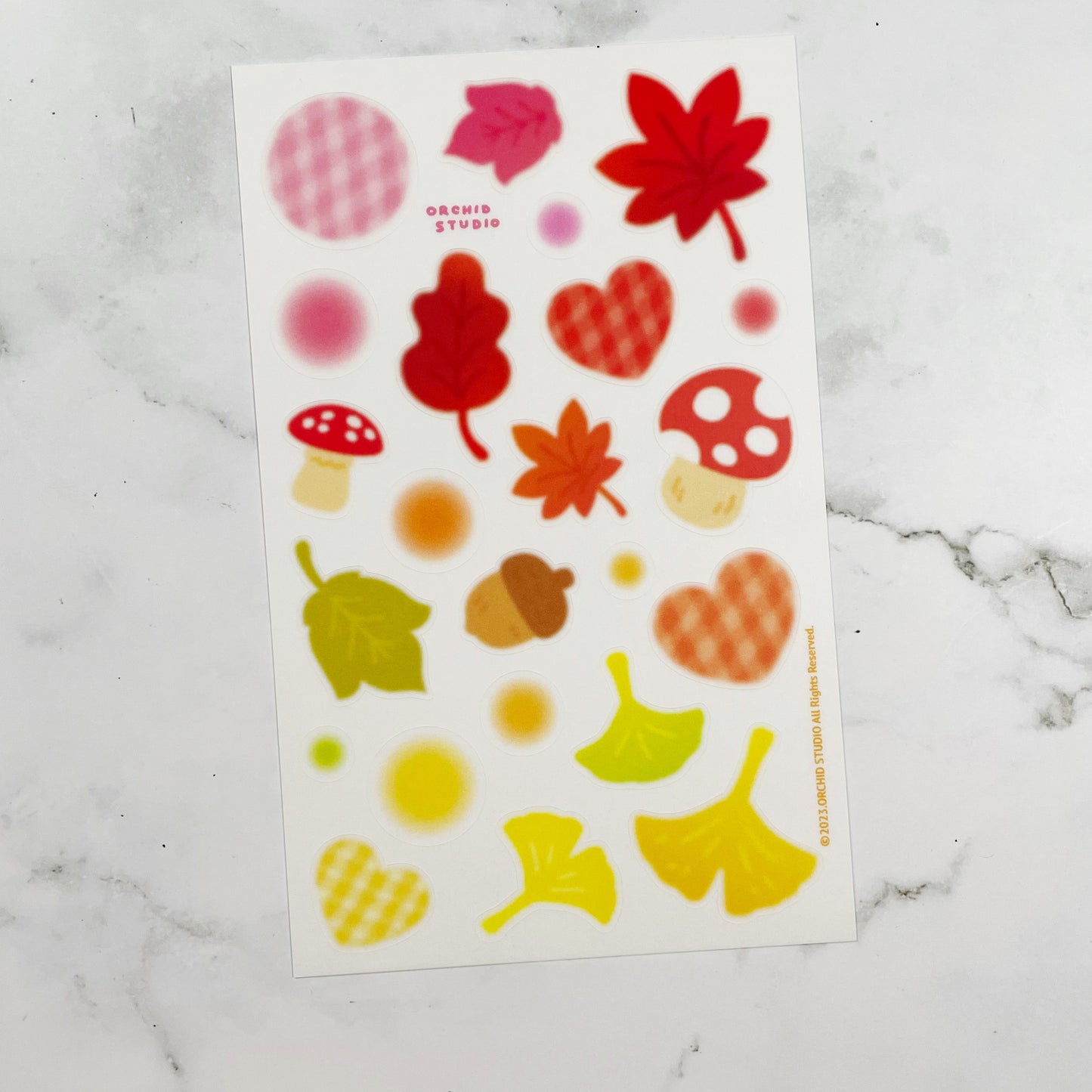 Orchid Studio Autumn Leaves sticker A508