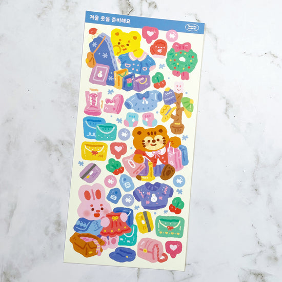 Cooking Cookie Winter Shopping  sticker A584