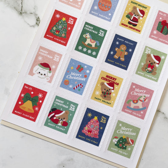 Gyawuddung Bear Christmas stamp stickers C71