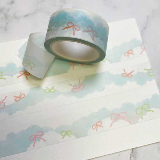 Jiok Clouds and bows washi tape W76