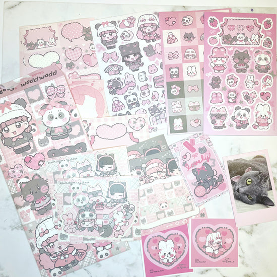 Seolkee x Ppomppom Studio sticker pack A653