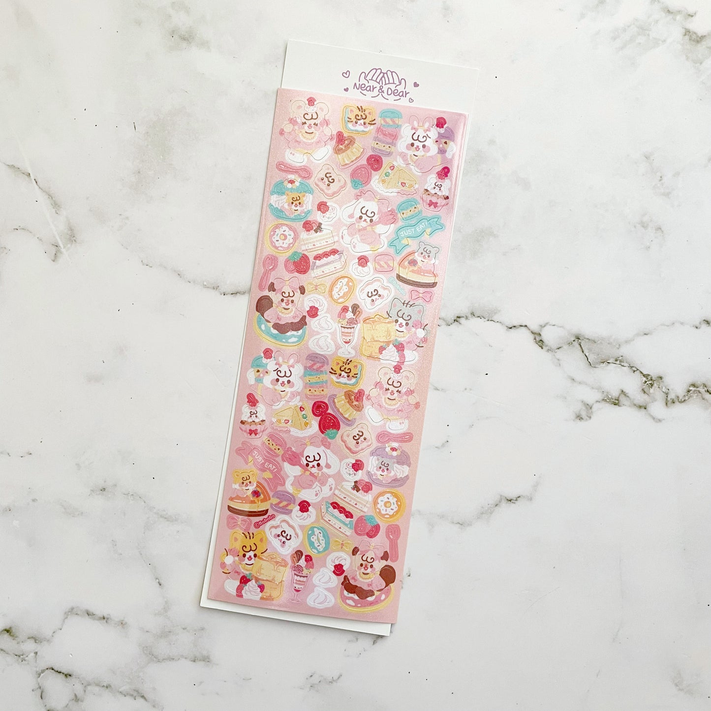 Near & Dear Pastel Sweets Sparkle sticker b764