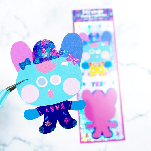 S.S.S. by Leenahoo Big Strange Baby Rabbit stickers A907