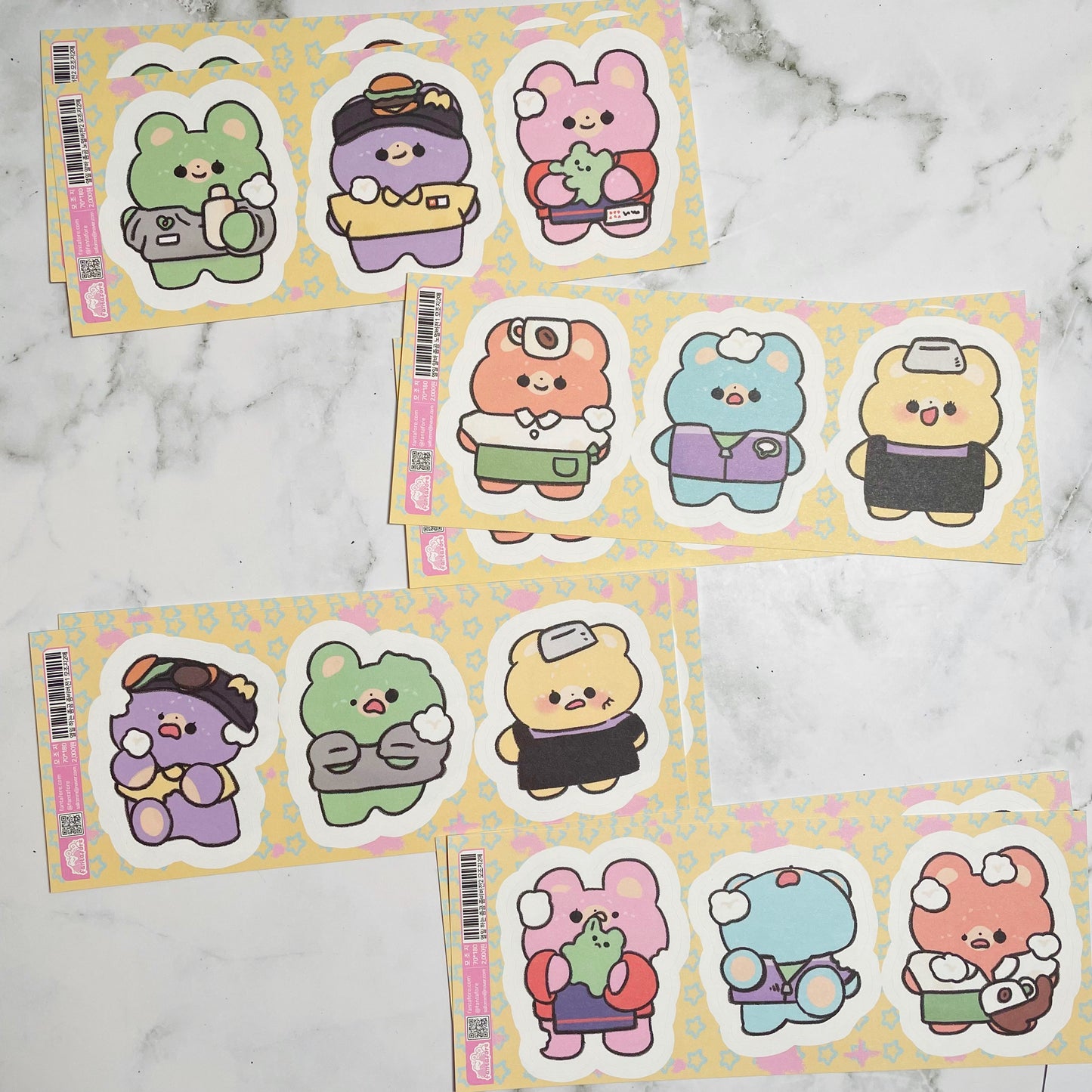 Fantafore Part time job Big memo sticker set A948