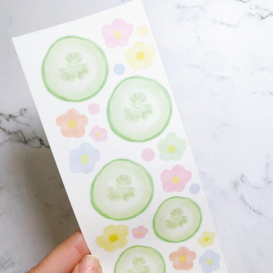 Transparent Cucumber stickers m5