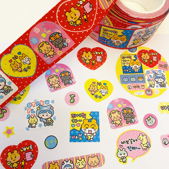 Ppomppom Otaku Play sticker roll w137