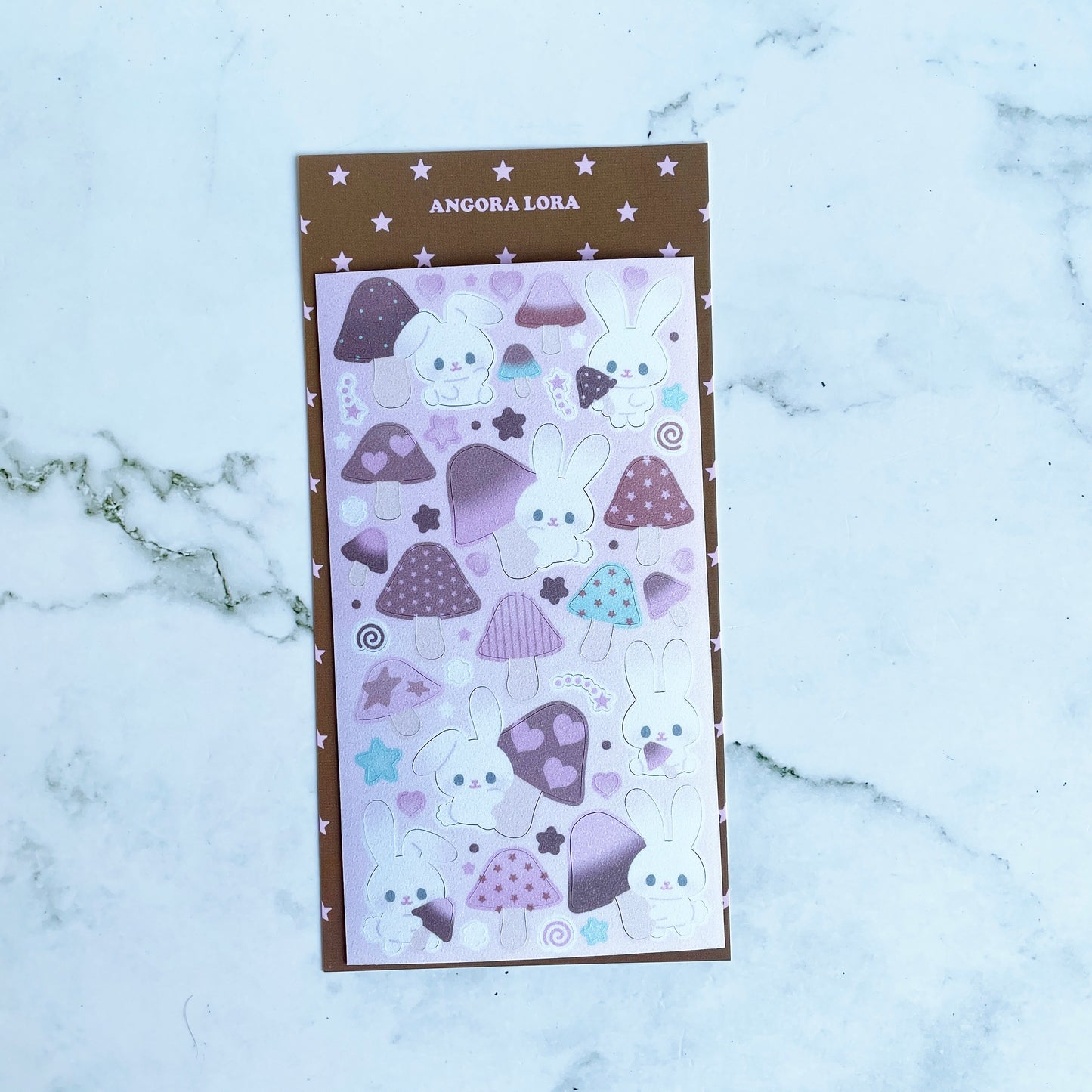 Angora Lora Choco Mushroom Bunny sticker B475