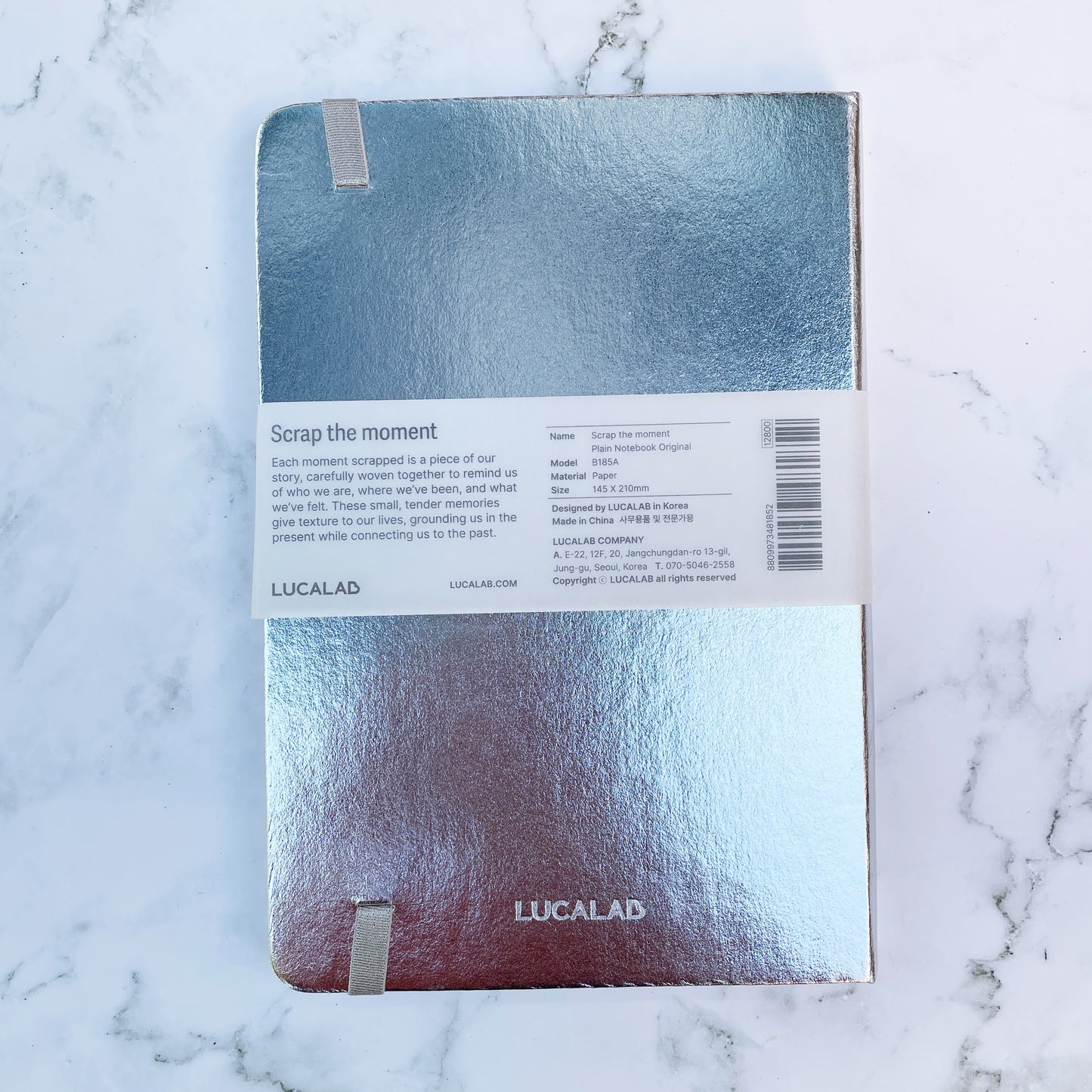 Lucalab Silver Scrap the Moment notebook