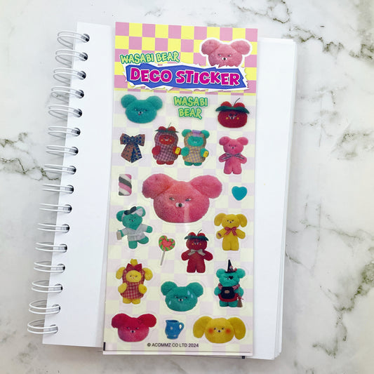 Wasabi Bear sparkle friends sticker B555