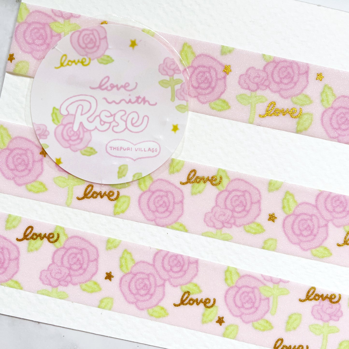 Thepuri Village Love Rose textured washi tape w165