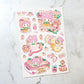 Danpoong.bom pink picnic sticker b530