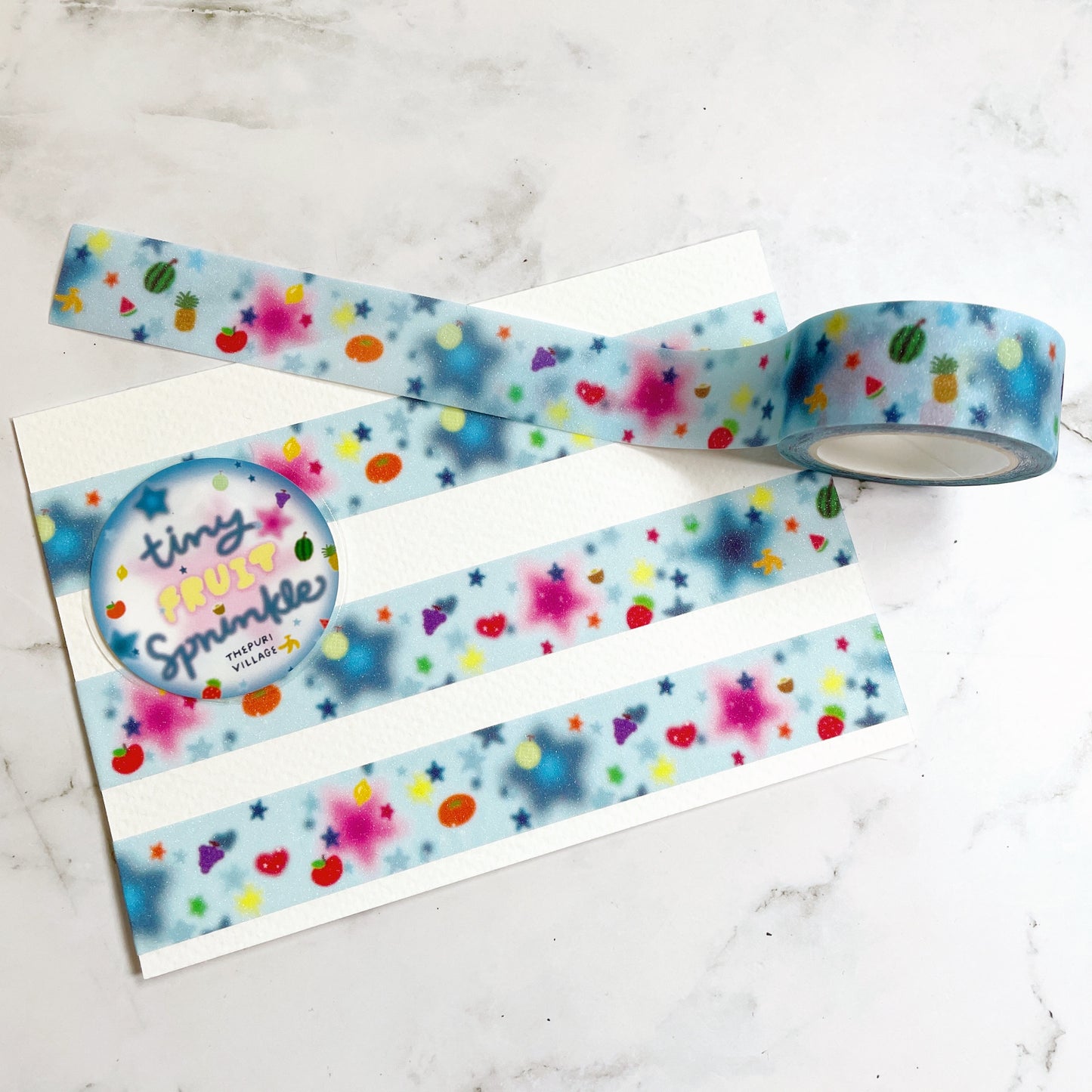 Thepuri Village Tiny Fruit Sprinkles textured washi tape w184