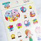 Rainbowholic x Ochame Friends Retro Girls Sticker b836