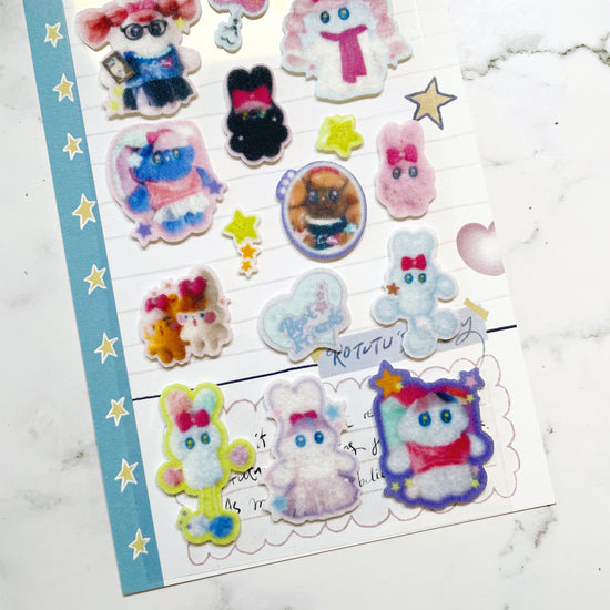 Thepuri Village Magic Rabbit Rotutu Felt stickers b422