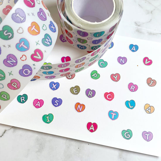 Sulgi Sulgi Crayon Heart Letters sticker roll w150