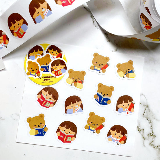 Gyawuddung Bear sticker roll w120