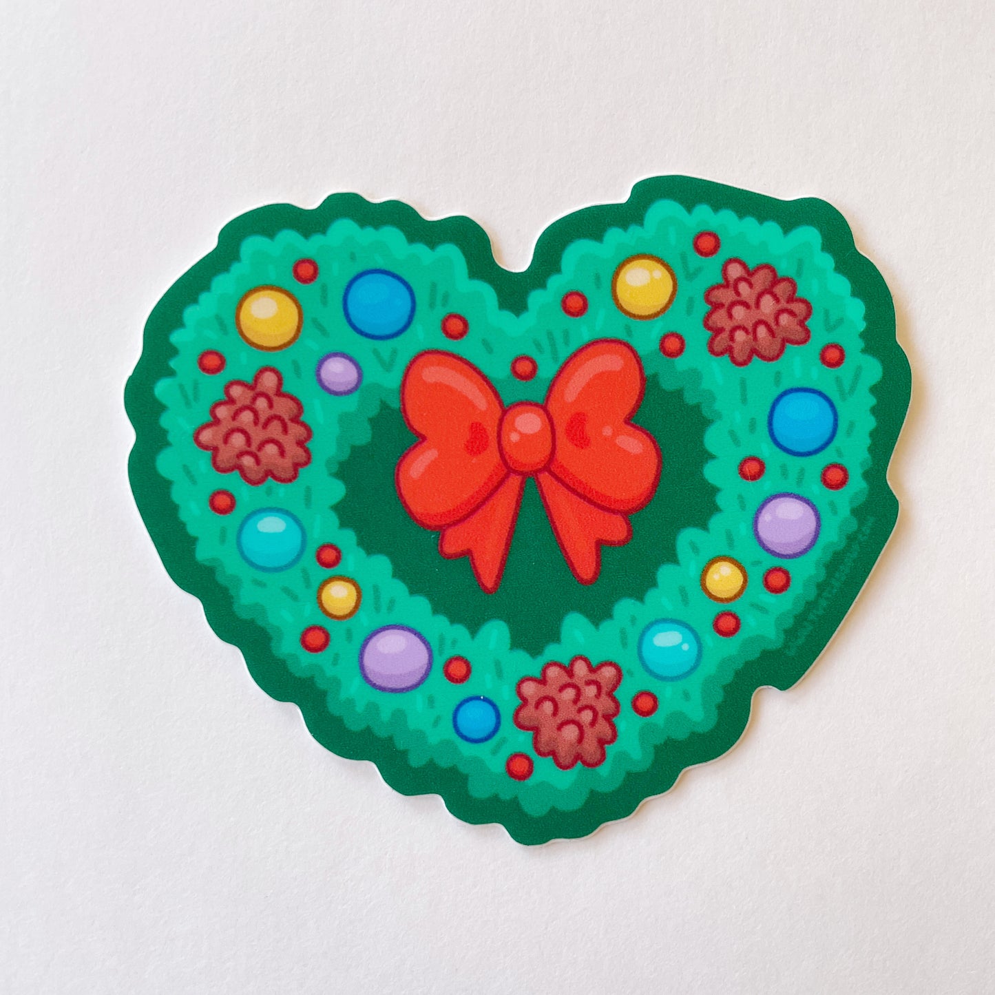 Turtle's Soup Heart Wreath vinyl Sticker c99