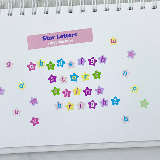 Star Letters vinyl sticker sheet v28